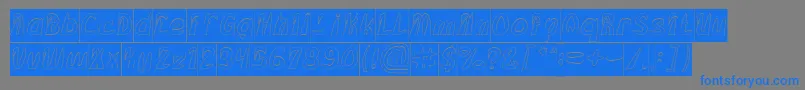 Шрифт FROZEN ICE Hollow Inverse – синие шрифты на сером фоне