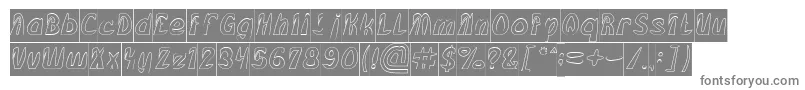 FROZEN ICE Hollow Inverse Font – Gray Fonts
