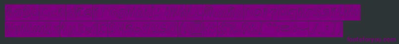 FROZEN ICE Hollow Inverse Font – Purple Fonts on Black Background