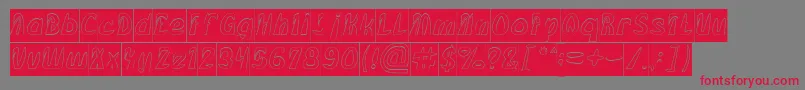 FROZEN ICE Hollow Inverse Font – Red Fonts on Gray Background