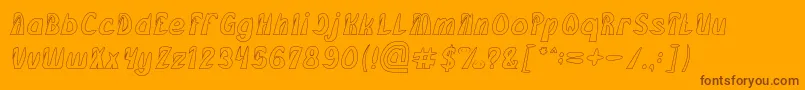 Lisätietoja FROZEN ICE Hollow-fontista FROZEN ICE Hollow-fontti – ruskeat fontit oranssilla taustalla