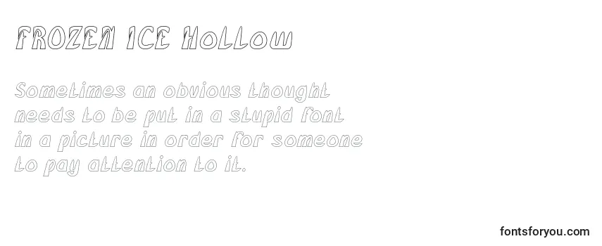 FROZEN ICE Hollow Font