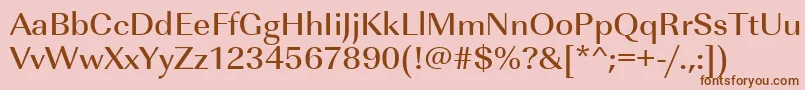 Urwimperialtmedwid Font – Brown Fonts on Pink Background