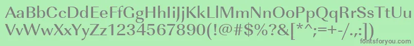 Urwimperialtmedwid Font – Gray Fonts on Green Background