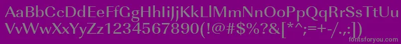 Urwimperialtmedwid Font – Gray Fonts on Purple Background