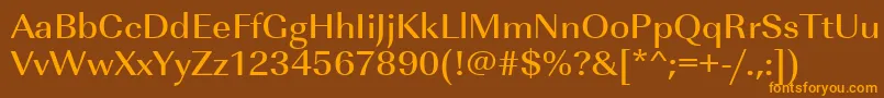 Urwimperialtmedwid Font – Orange Fonts on Brown Background