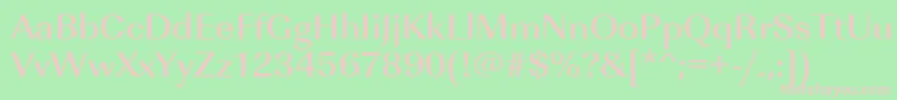 Urwimperialtmedwid Font – Pink Fonts on Green Background