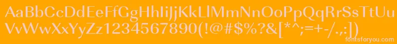 Urwimperialtmedwid Font – Pink Fonts on Orange Background