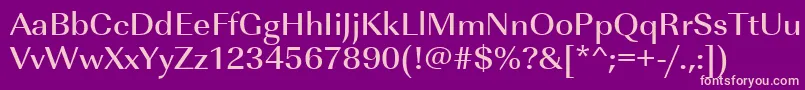 Urwimperialtmedwid Font – Pink Fonts on Purple Background