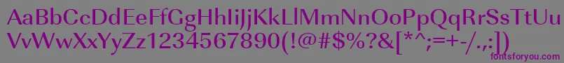 Urwimperialtmedwid Font – Purple Fonts on Gray Background