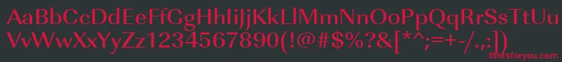 Urwimperialtmedwid Font – Red Fonts on Black Background