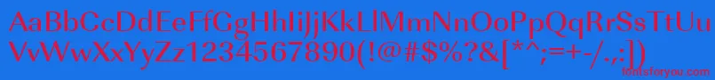 Urwimperialtmedwid Font – Red Fonts on Blue Background