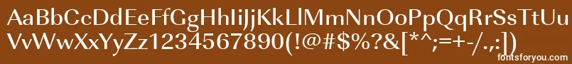 Urwimperialtmedwid Font – White Fonts on Brown Background