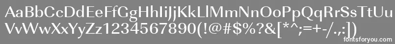 Urwimperialtmedwid Font – White Fonts on Gray Background