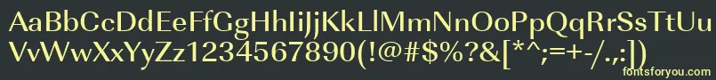 Urwimperialtmedwid Font – Yellow Fonts on Black Background