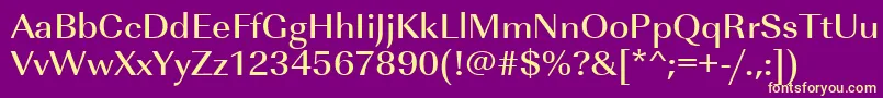 Urwimperialtmedwid Font – Yellow Fonts on Purple Background