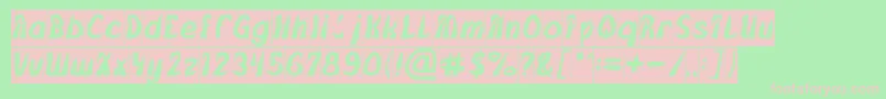 FROZEN ICE Inverse Font – Pink Fonts on Green Background