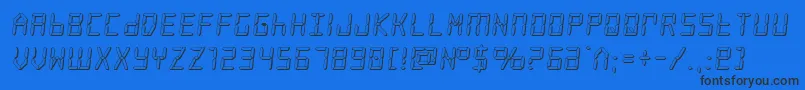 frozencrystal3d Font – Black Fonts on Blue Background