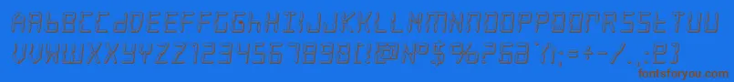 frozencrystal3d Font – Brown Fonts on Blue Background