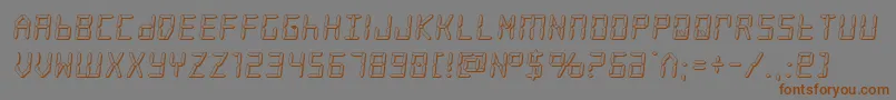 frozencrystal3d Font – Brown Fonts on Gray Background