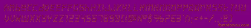 Шрифт frozencrystal3d – коричневые шрифты на фиолетовом фоне