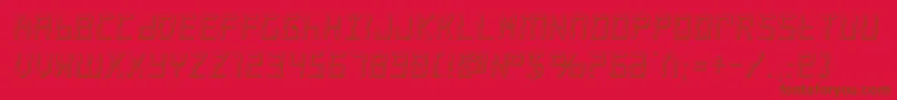 frozencrystal3d Font – Brown Fonts on Red Background