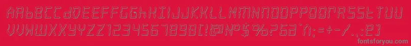 frozencrystal3d Font – Gray Fonts on Red Background