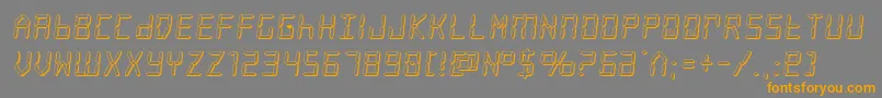 frozencrystal3d Font – Orange Fonts on Gray Background