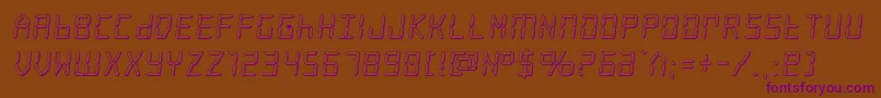 frozencrystal3d Font – Purple Fonts on Brown Background