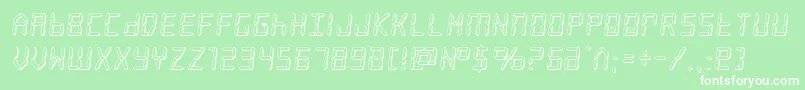 frozencrystal3d Font – White Fonts on Green Background