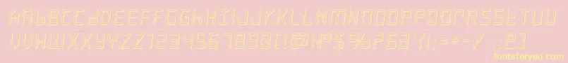 frozencrystal3d Font – Yellow Fonts on Pink Background