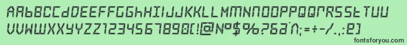 frozencrystalacad Font – Black Fonts on Green Background