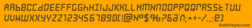 frozencrystalacad Font – Black Fonts on Orange Background