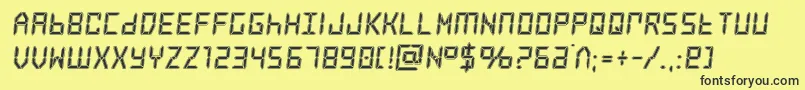 frozencrystalacad Font – Black Fonts on Yellow Background