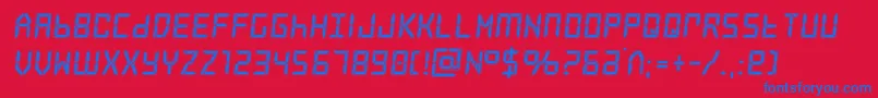 frozencrystalacad Font – Blue Fonts on Red Background