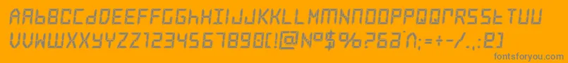 frozencrystalacad Font – Gray Fonts on Orange Background