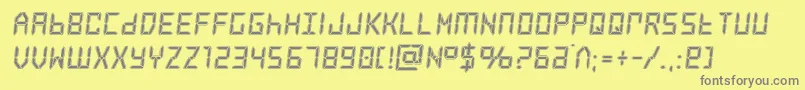 frozencrystalacad Font – Gray Fonts on Yellow Background