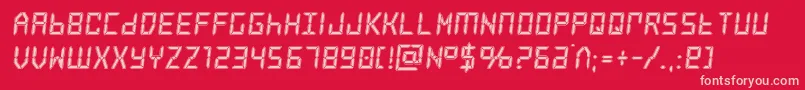 frozencrystalacad Font – Pink Fonts on Red Background