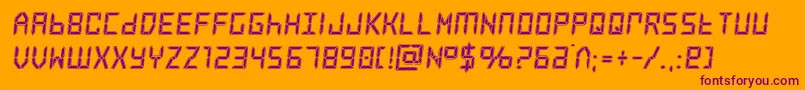 frozencrystalacad Font – Purple Fonts on Orange Background