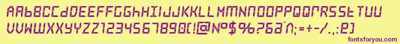 frozencrystalacad Font – Purple Fonts on Yellow Background