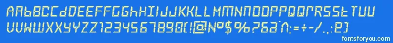 frozencrystalacad Font – Yellow Fonts on Blue Background