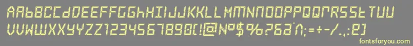frozencrystalacad Font – Yellow Fonts on Gray Background