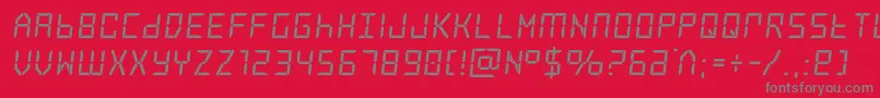 Police frozencrystalbold – polices grises sur fond rouge