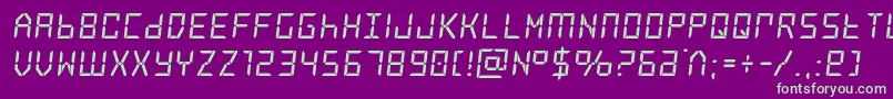 frozencrystalbold Font – Green Fonts on Purple Background