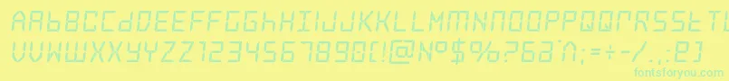 frozencrystalbold Font – Green Fonts on Yellow Background