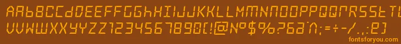 frozencrystalbold Font – Orange Fonts on Brown Background