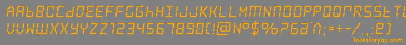 frozencrystalbold-Schriftart – Orangefarbene Schriften auf grauem Hintergrund
