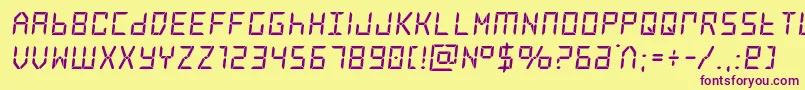frozencrystalbold Font – Purple Fonts on Yellow Background