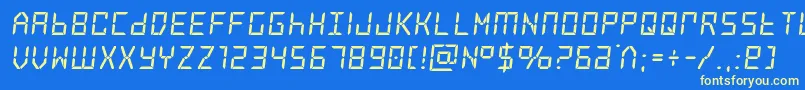 frozencrystalbold Font – Yellow Fonts on Blue Background