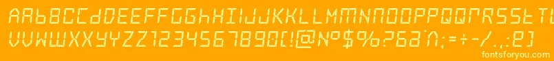 frozencrystalbold Font – Yellow Fonts on Orange Background